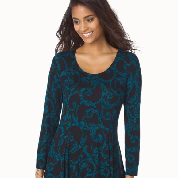 Soma Black and Blue Tunic Top - Picture 2 of 6